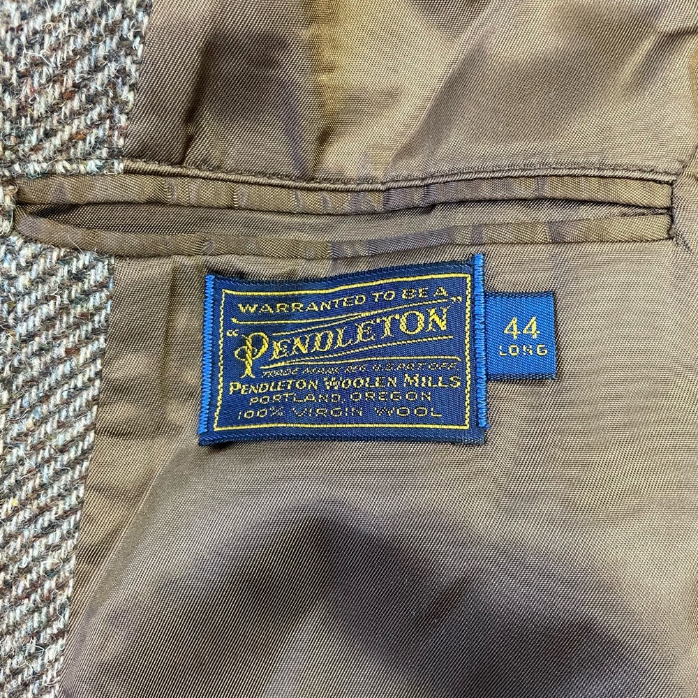 Pendleton Vintage Suede Elbow Patch Herringbone T… - image 8